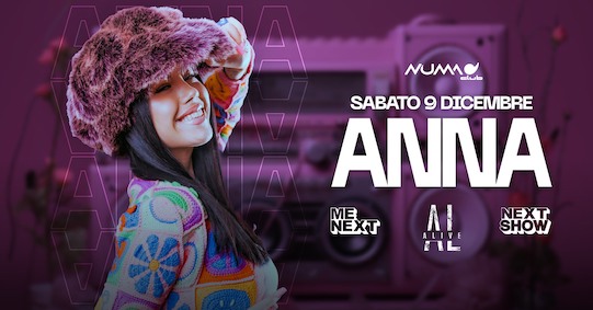 Anna live al Numa di Bologna