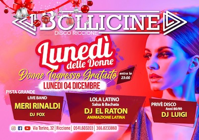 Meri Rinaldi al Bollicine di Riccione