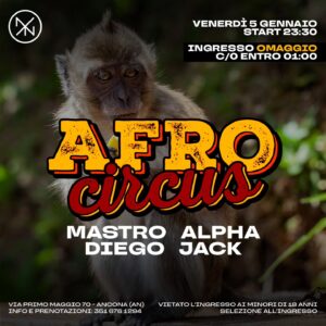 Afrocircus della Befana al Nyx Club di Ancona