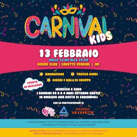 Il Carnevale dei bambini alla discoteca Azure di Casette Verdini