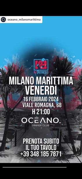 Oceano Milano Marittima Kespettacolo post Carnevale