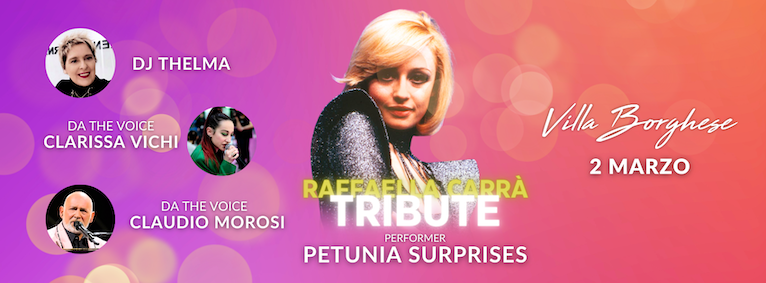 Raffaella Carrà tribute alla Villa Borghese di Montecchio