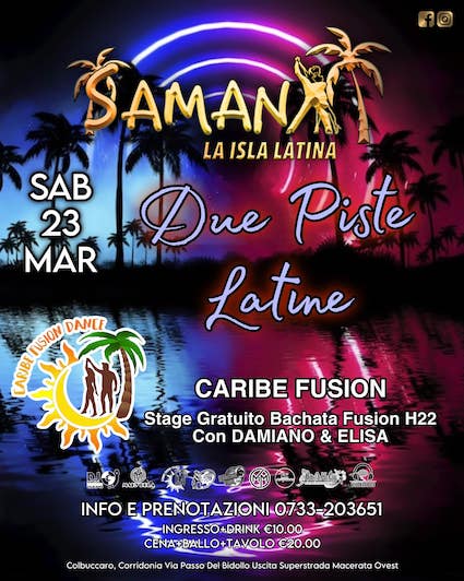 Caribe Fusion al Ciao Ciao Samanà Minuit a Colbuccaro di Corridonia