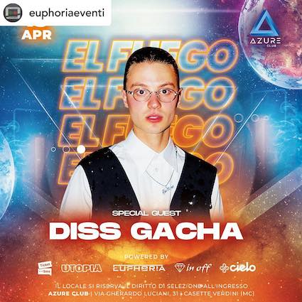 Diss Gacha alla discoteca Azure