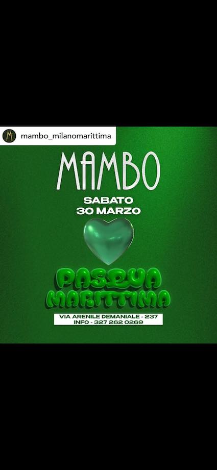 Pasqua 2024 al Mambo beach di Milano Marittima