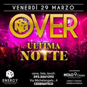 Ultima notte over alla discoteca Energy