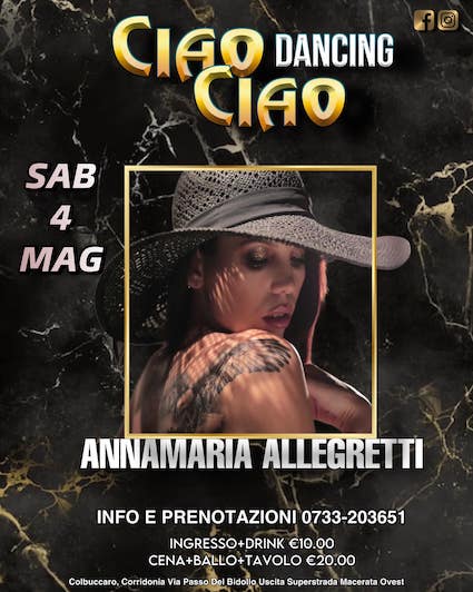 Annamaria Allegretti orchestra al Ciao Ciao Samanà Minuit