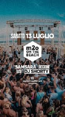 Beach party sabato Samsara con M2O On The Beach