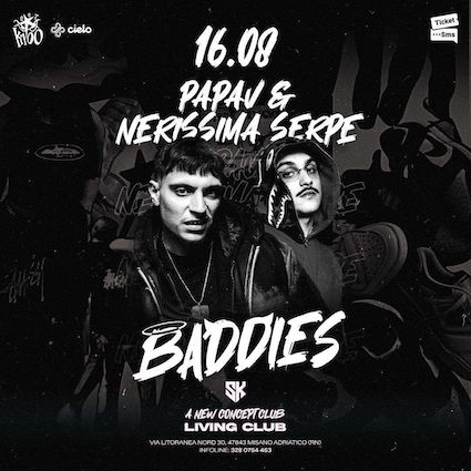 Papa V e Nerissima Serpe alla discoteca Living Riccione