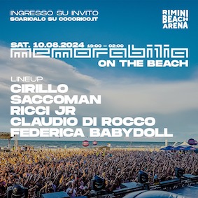 10 Agosto 2024 Memorabilia on the beach alla Rimini Beach Arena