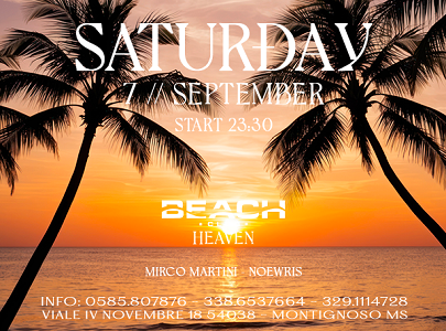 Settembre Beach Club con il sabato Heaven