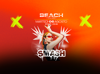 Serata Smash per il martedì del Beach Club in Versilia