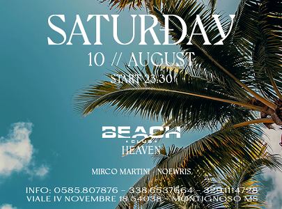 Il sabato pre Ferragosto 2024 del Beach Club Versilia