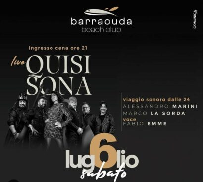 Cena spettacolo di Luglio al Barracuda Beach Club di Pescara