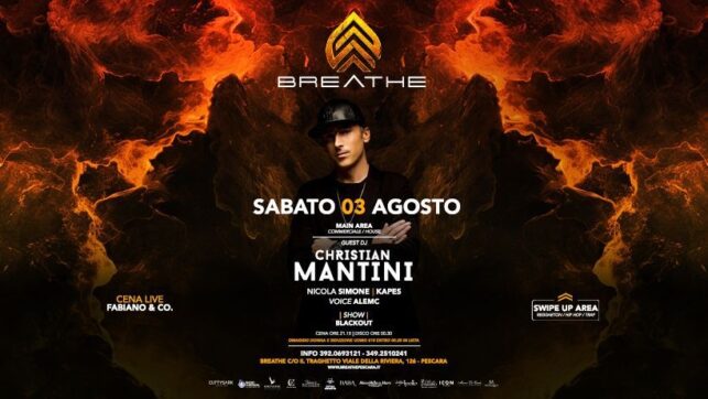 Dj Mantini ospite il 3 Agosto 2024 al Traghetto di Pescara