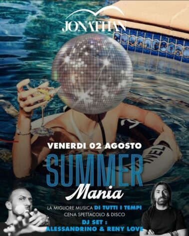 Summer mania del 2 Agosto 2024 alla discoteca Jonathan di San Benedetto