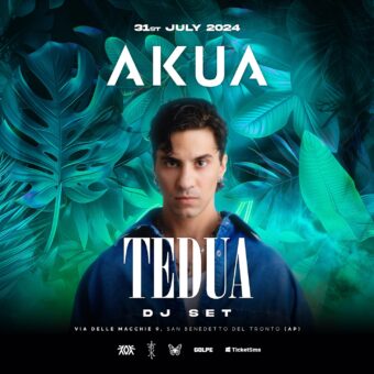 Tedua ospite il 31 Luglio 2024 alla discoteca Akua San Benedetto