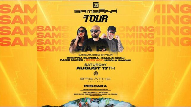 17 Agosto 2024 Samsara on tour al Traghetto di Pescara