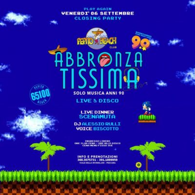 Abbronzatissima Closing del 6 Settembre 2024 al Pepito Beach di Pescara