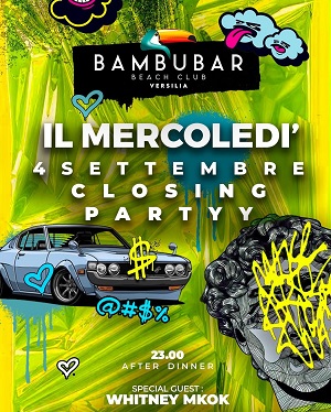 Bambubar beach club Versilia mercoledì 4 settembre 2024