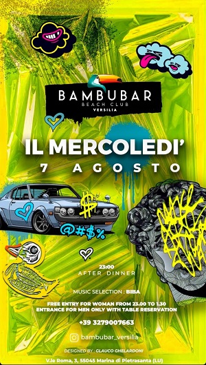 Bambubar Beach Club riapre mercoledì 7 agosto 2024