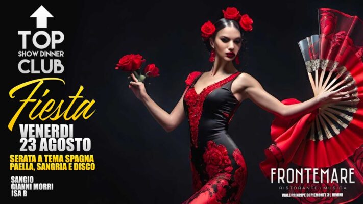 Fiesta del 23 Agosto 2024 al Top Club di Rimini