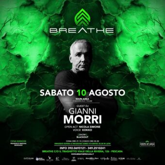 Gianni Morri ospite il 10 Agosto 2024 alla discoteca Breathe Pescara