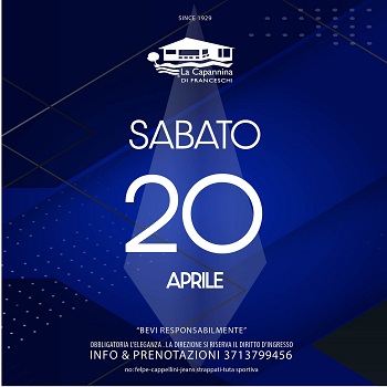 La Capannina ed il sabato 20 aprile 2024 in Versilia