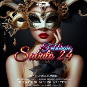 Sabato 24 febbraio 2024 ultimo party di Carnevale La Capannina