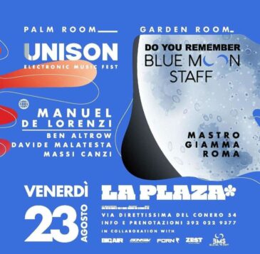 Unison del 23 Agosto 2024 alla discoteca La Plaza di Ancona