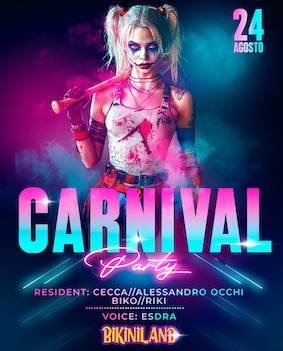 Carnival Party al Bikini di Cattolica. 24 Agosto 2024