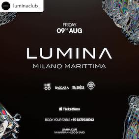 Collaborazione con Italghisa alla discoteca Lumina Milano Marittima. 9 Agosto 2024