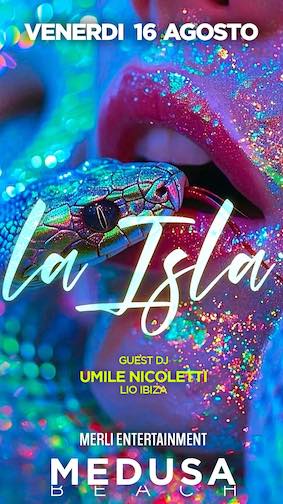 La Isla Medusa San Benedetto del Tronto, 16 Agosto 2024, dj Umile Nicoletti