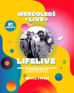 Lifelive al Malindi beach cafe Cattolica