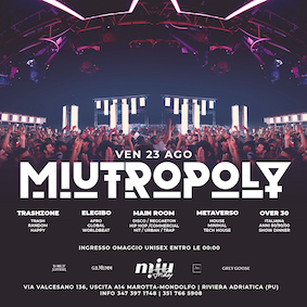 Miutropoly Discoteca Miu Marotta. 23 Agosto 2024