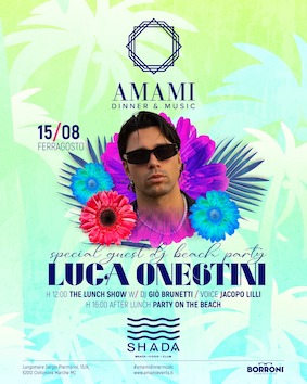 Shada Civitanova Marche, Flower chic on the beach con Luca Onestini. 15 Agosto 2024