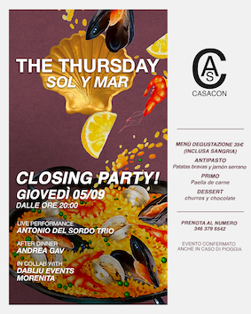 Sol Y Mar Closing Party al Casacon di Sirolo. 5 Settembre 2024