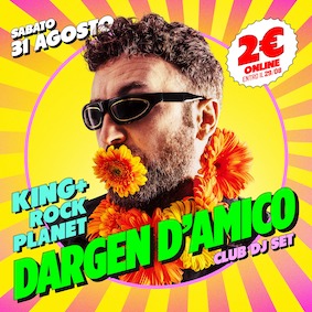 Tutti a 90 con Dargen D'Amico al King di Cervia. 31 Agosto 2024