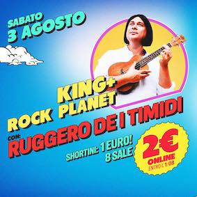 Tutti a 90 con Ruggero dei Timidi al Rock Planet di Cervia. 3 Agosto 2024