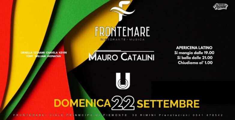 Apericena latino del 22 Settembre 2024 al Frontemare di Rimini