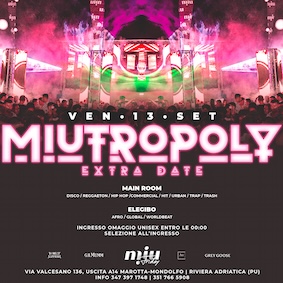 Chiusura Miutropoly Discoteca Miu Marotta. 13 Settembre 2024