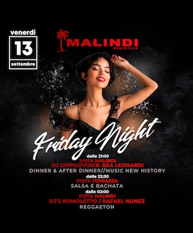 Friday Night al Malindi beach cafe di Cattolica. 13 Settembre 2024