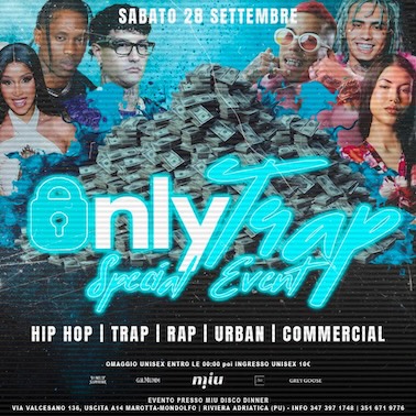 Onlytrap special event alla Discoteca Miu di Marotta. 28 Settembre 2024