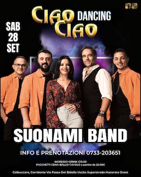 Suonami Band al Ciao Ciao Samanà Minuit. 28 Settembre 2024