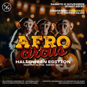 Afrocircus del 2 Novembre 2024 alla discoteca Nyx Ancona