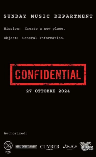 Confidential del 27 Ottobre 2024 alla discoteca Nyx Ancona