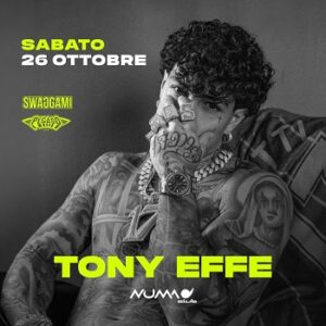 Tony Effe al Numa Club di Bologna sabato 26 ottobre 2024