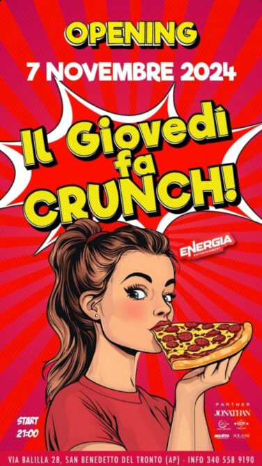 Opening del 7 Novembre 2024 al Crunch di San Benedetto