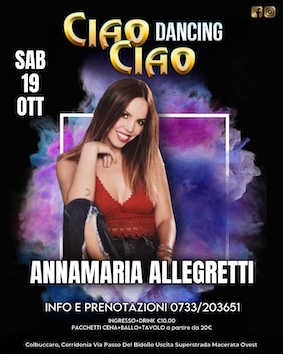 Annamaria Allegretti al Ciao Ciao Samanà Minuit. 19 Ottobre 2024