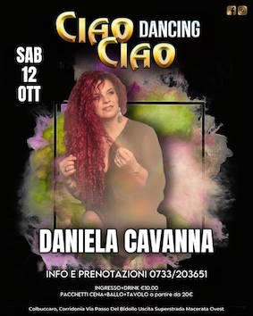 Daniela Cavanna al Ciao Ciao Samanà Minuit. 12 Ottobre 2024